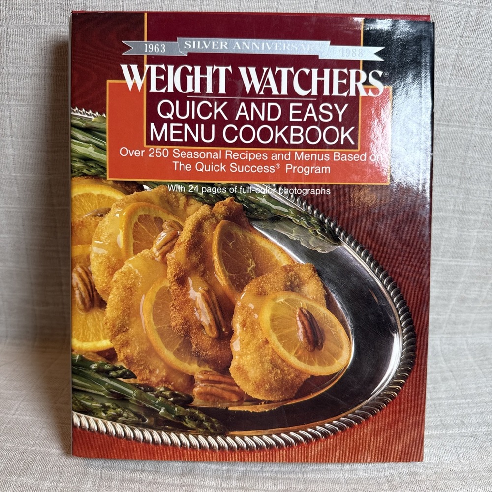 Weight Watchers Quick and Easy Menu Cookbook 250 Recipes Hardcover 1989